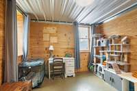 One corner of primary basement bedroom
