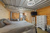 Primary bedroom in basement is HUGE! 22x13