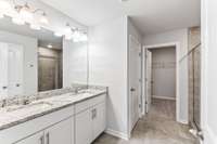 Double Vanites and tile floors