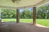 Enjoy the outdoors in any weather from the covered porch just behind the apartment - great for relaxing, dining, or entertaining.