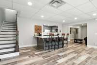 Pull up a seat!  Counter seating for four makes this kitchen social and functional.