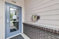 Secured building entry.