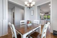 Another view of formal dining that opens to the kitchen.