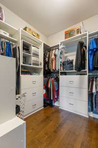 Check out the custom built-ins in the master closet.