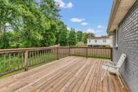 Beautiful new deck. Deck has not been stained yet. Wanted the new Buyer to be able to make it their own.