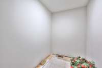 Storage room off theater room