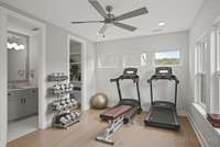 Basement Bedroom Could Also Make a Great Home Gym