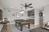 This basement is far more than extra space—it’s an extension of your living area, complete with stylish finishes and functional amenities that redefine the idea of home.