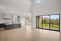 The windows frame picturesque views of the surrounding landscape, bringing the beauty of the outdoors inside and creating a serene ambiance that soothes the soul.