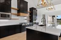 Thoughtful touches like a built-in coffee station, wine fridge, or hidden pantry elevate both form and function, while high-end finishes in matte black, brushed gold, or polished chrome provide the perfect accents.