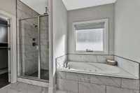 Luxury shower and relaxing whirlpool bath