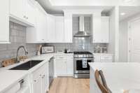 The gas cook top stove is such a perk to those who love to cook