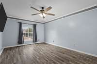 Another view of the primary bedroom