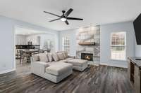 Imagine those cozy nights and weekends in your new home next to this beautiful gas fireplace