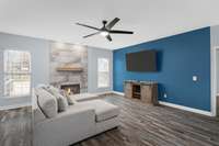 Beautiful luxury vinyl plank floors throughout the first floor