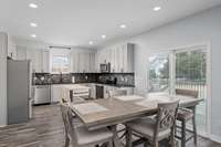 Lots of natural light flowing in to this kitchen