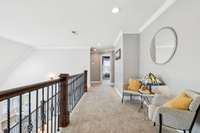 The cozy loft area upstairs features recessed lighting and carpet flooring, making it a perfect little reading nook.2819 Silver Springs Ct   Murfreesboro, TN 37128