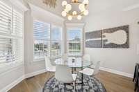 The eat-in area features a modern overhead light fixture and a charming bay window that fills the space with natural light.2819 Silver Springs Ct   Murfreesboro, TN 37128