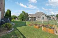 A raised garden bed adds charm and provides space for growing vegetables, herbs, or flowers.  2819 Silver Springs Ct   Murfreesboro, TN 37128