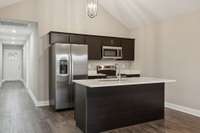 Sample picture from a previous build showing the Banks floor plan only. Materials and colors are subject to vary.
