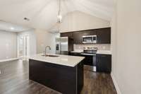 Sample picture from a previous build showing the Banks floor plan only. Materials and colors are subject to vary.