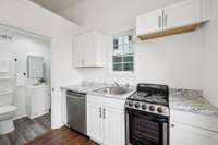 Studio unit kitchenette.