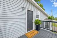 Exterior side entrance