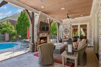 Cozy Wood Burning Fireplace
