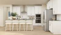 Loads of cabinets and countertop space in this fully featured kitchen. Brand new floorplan! These are artist's renderings of staged rooms, not actual home listed.