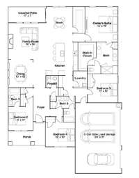 Floor plan of home with approximate dimensions.