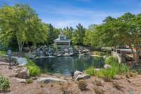 Beautiful waterfall at the entrance of the community.