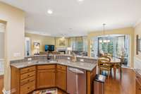 Upgraded faucet, garbage disposal and dishwasher.