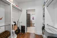 Walk in closet in second floor primary