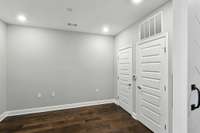 Flex Room with a closet - a great space for an office or guest bed! Has sliding modern barn doors for added privacy.