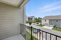 Private covered balcony