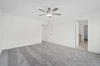Check out the spacious Owners bedroom.  Colors and selections may vary