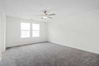 Check out the Spacious Owners bedroom. Colors and selections may vary