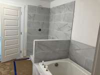 Incredible Tile shower and tub with tile surround