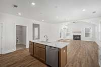 Great for the chefs and entertainers leading to the VAULTED family room ceiling! Actual Home