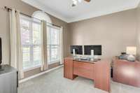 The office on the main level is a wonderful spot to work from home.