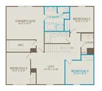 The second floor provides all of the Bedrooms in the home in addition to the Loft, which is ideal for a home theater or game room.