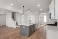 Picture of model home Willow, colors and selections may vary!  Open railing not available