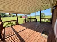 Nice size covered back deck
