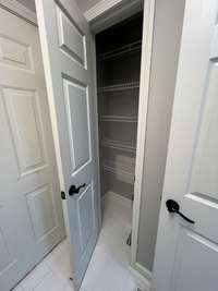 storage closet in laundry room