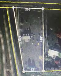 Aerial view of lot showing lot lines