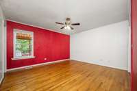 Another bedroom - note the beautiful wood floors