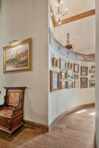 circular art gallery wall