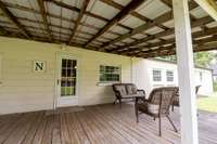 Extra large covered front porch