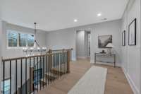 Oversized Hallway Upstairs Connects the Bonus Room/Office and Additional Bedrooms