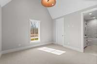 Bedroom 3 with Vaulted Ceiling, Attached Ensuite and WIC